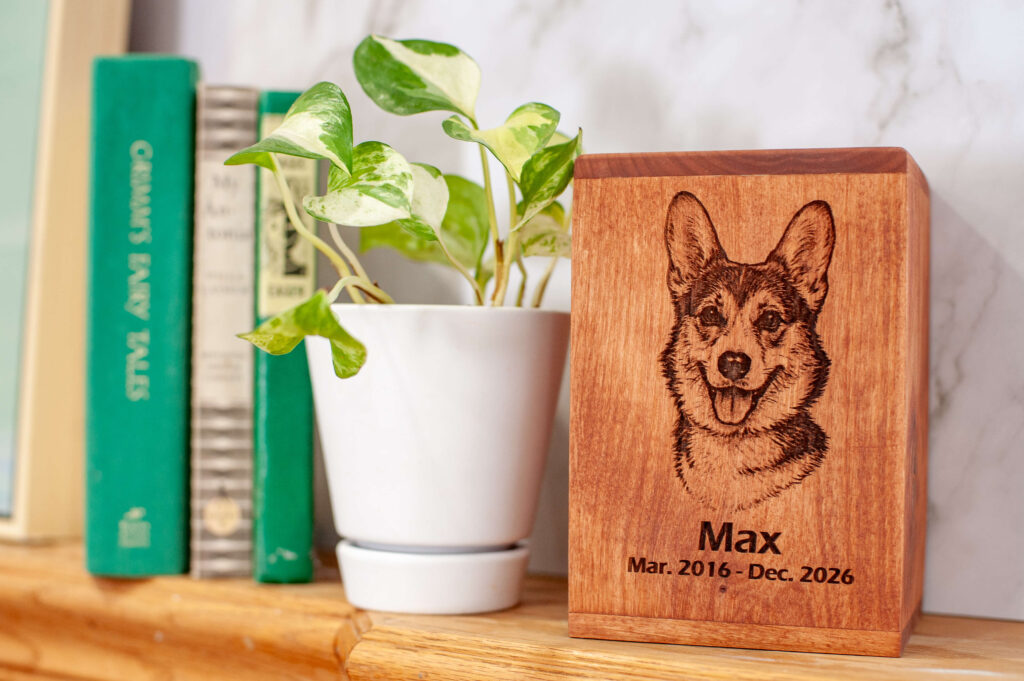 custom pet urn by all creatures aftercare